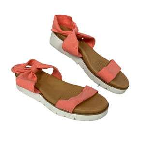 Corso Como Sandals Blayke Womens Sz 8.5 Coral‎ Leather Ankle Strap